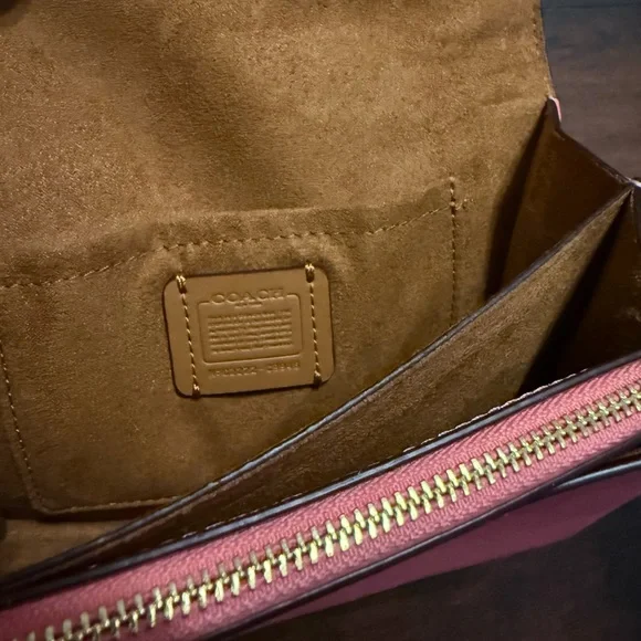Coach Mini Klare Pink Monogram Crossbody Bag